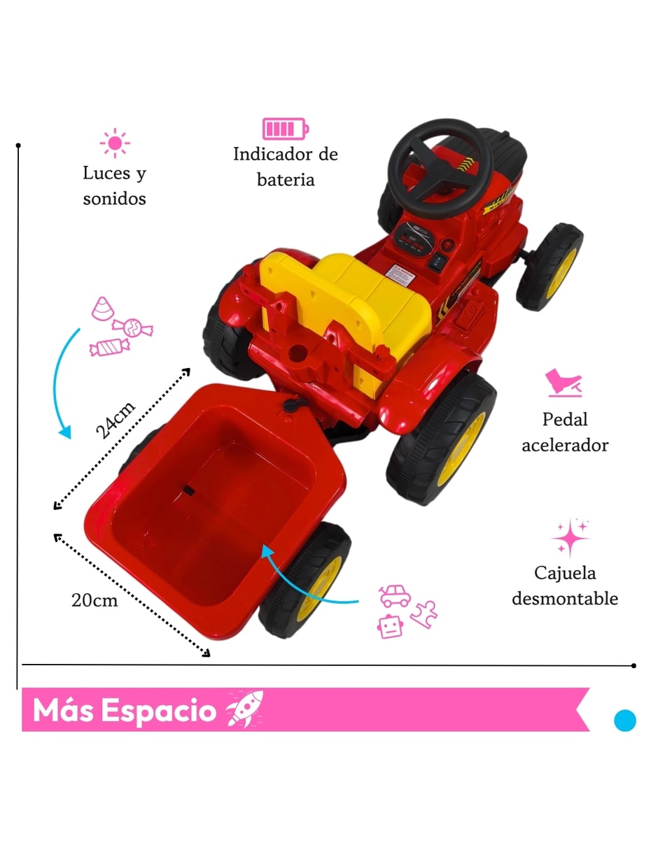 Automóvil montable montable con control remoto Carros a batería de Recargable para Preescolar Unisex 6