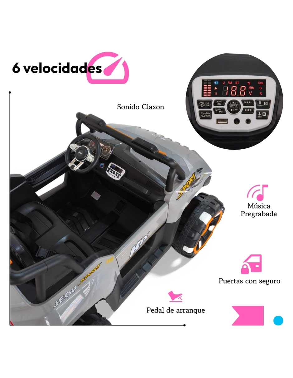Automóvil montable montable con control remoto Carros a batería de Recargable para Preescolar Unisex 3