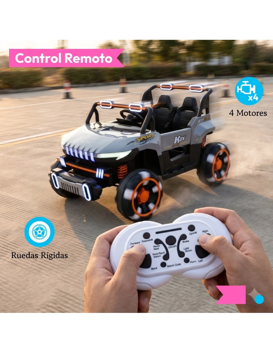 Automóvil montable montable con control remoto Carros a batería de Recargable para Preescolar Unisex 5