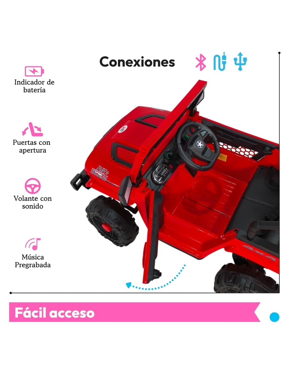 Automóvil montable montable con control remoto Montables eléctricos de Recargable para Preescolar Unisex 6