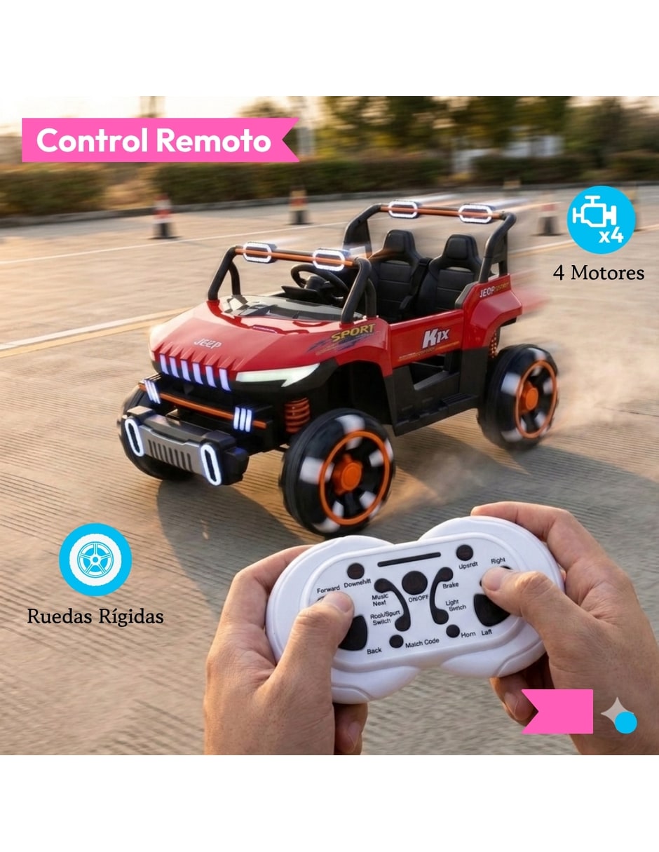 Automóvil montable montable con control remoto Carros a batería de Recargable para Preescolar Unisex 6
