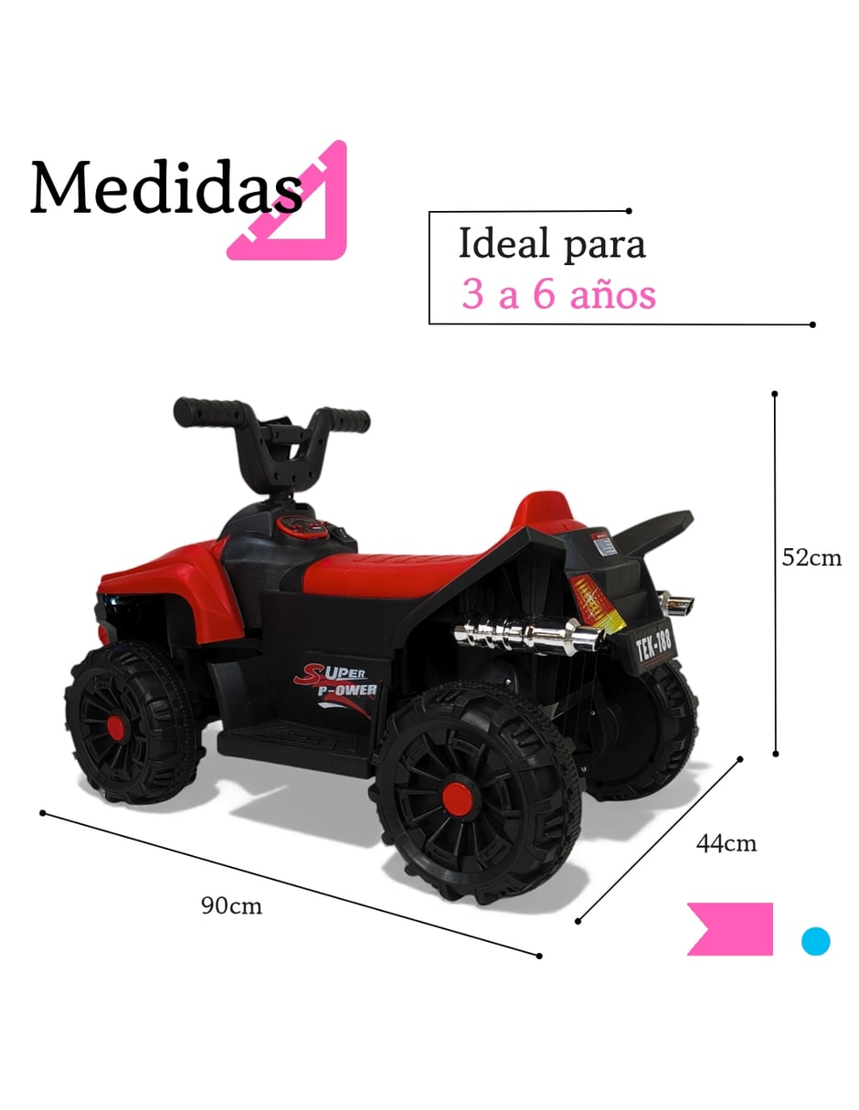 Cuatrimoto montable montable con control remoto Cuatrimoto eléctrica de Batería para Preescolar Unisex 5