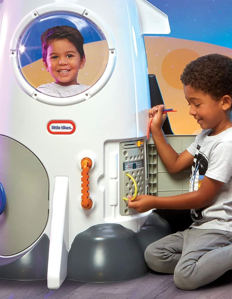 Cohete espacial adventure rocket little tikes juego de rol para niños