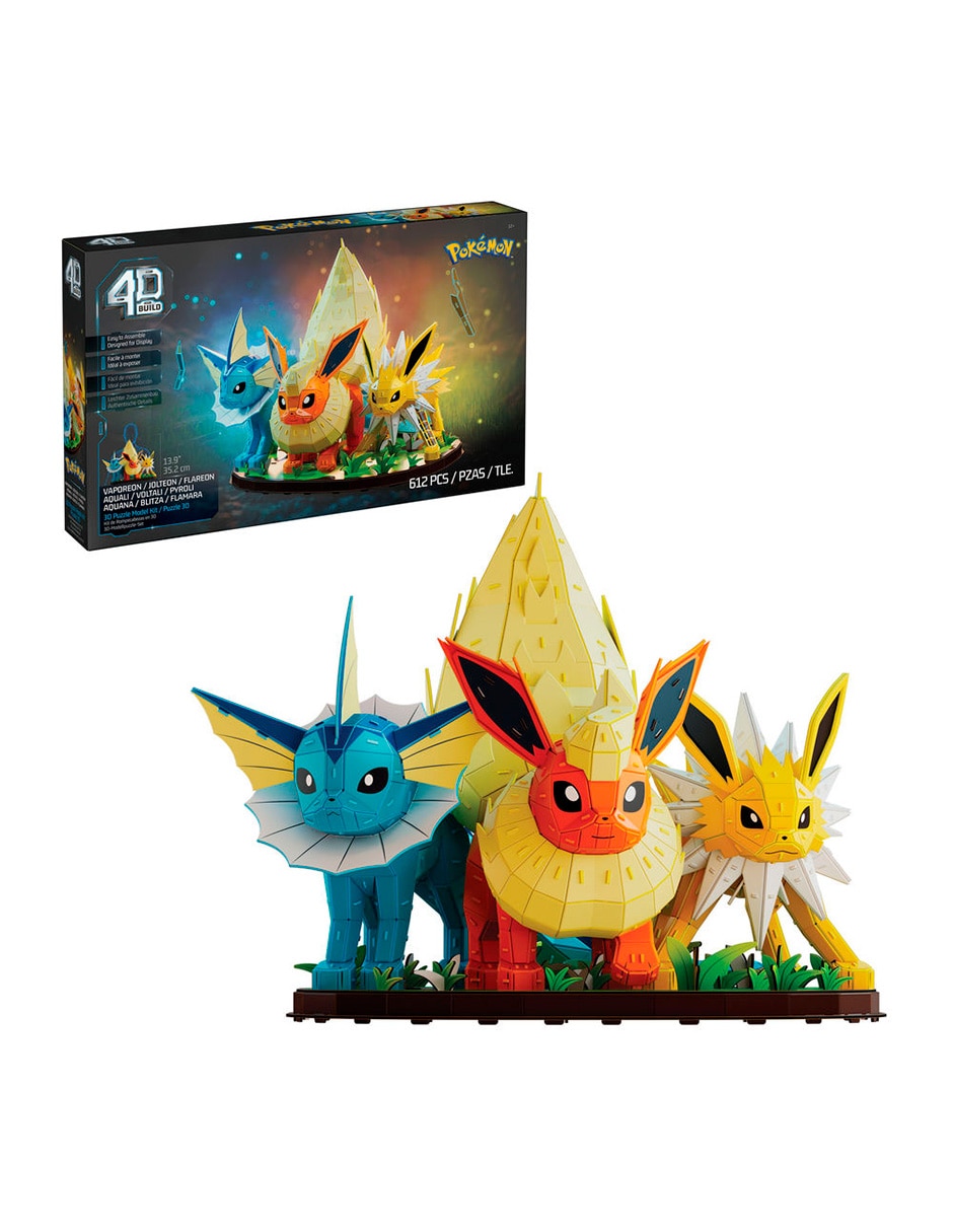 Rompecabezas 4d pokémon 4d eevee evolution trio 615 piezas