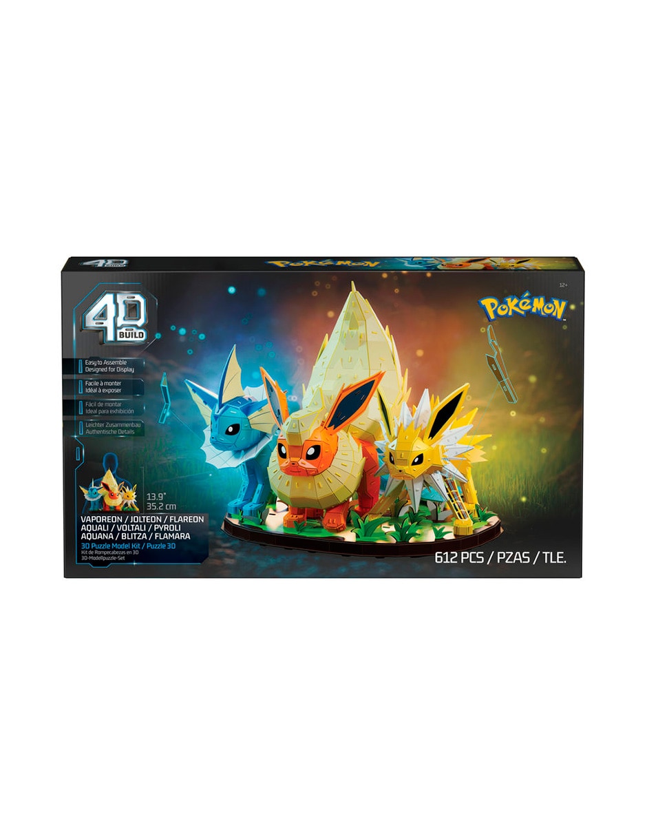 Rompecabezas 4d pokémon 4d eevee evolution trio 615 piezas 2