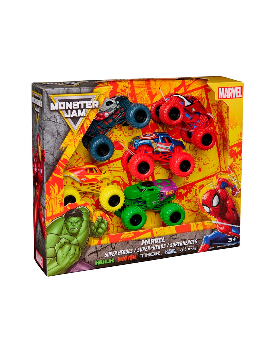 Vehículo monster truck marvel spiderman 4
