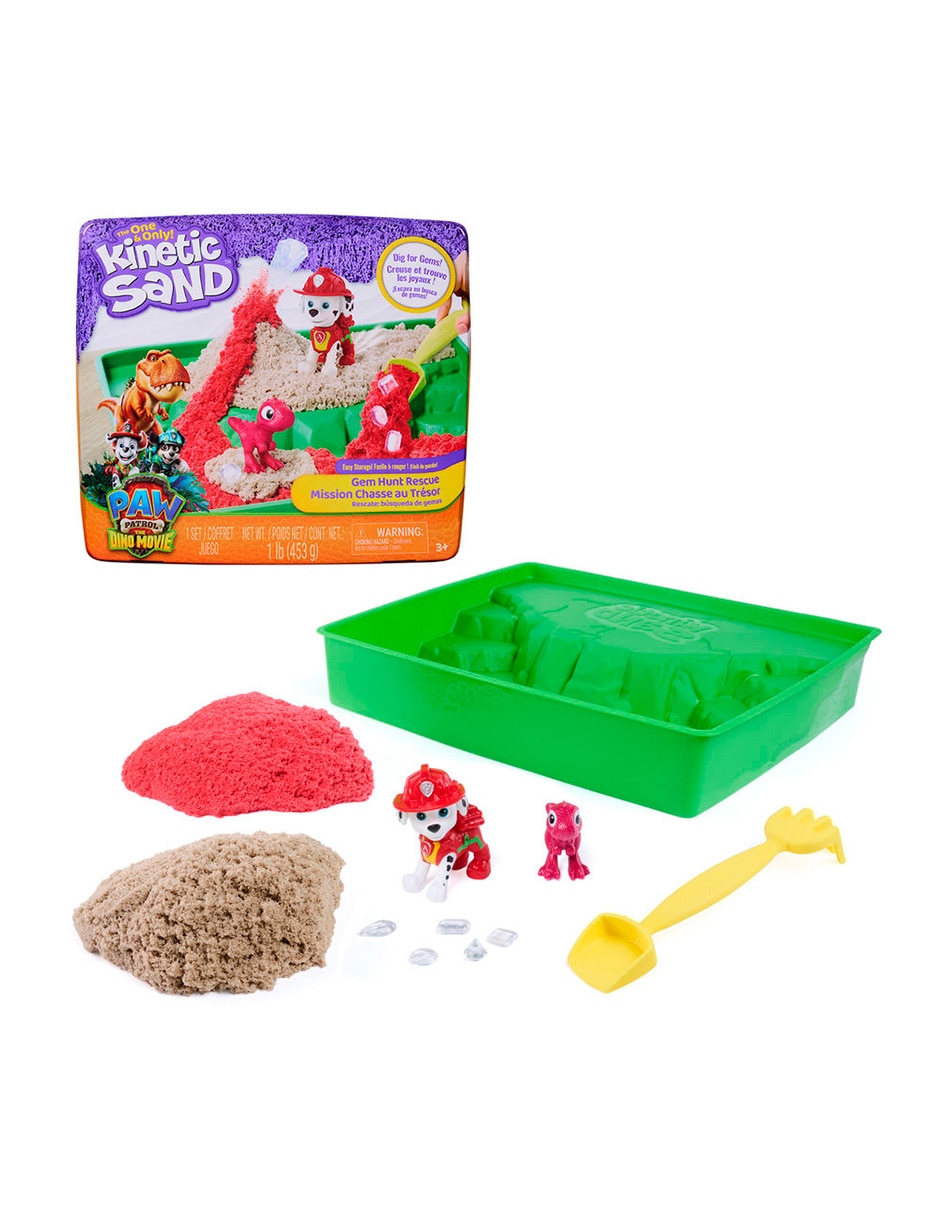 Kit de manualidades paw patrol caja de arena kinetic sand
