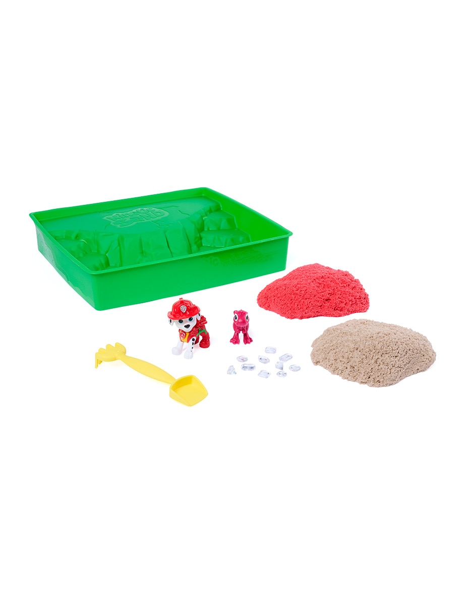Kit de manualidades paw patrol caja de arena kinetic sand 5