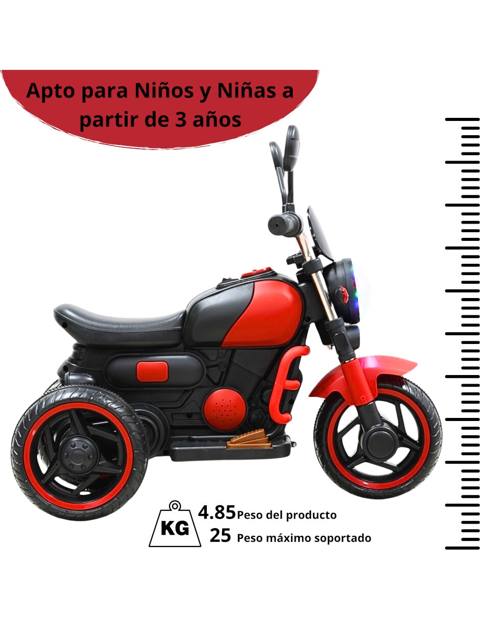 Moto montable montable con control remoto Retro 6V Bluetooth de Recargable para Infantil Unisex 3