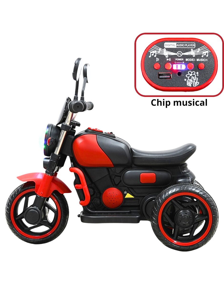Moto montable montable con control remoto Retro 6V Bluetooth de Recargable para Infantil Unisex 4