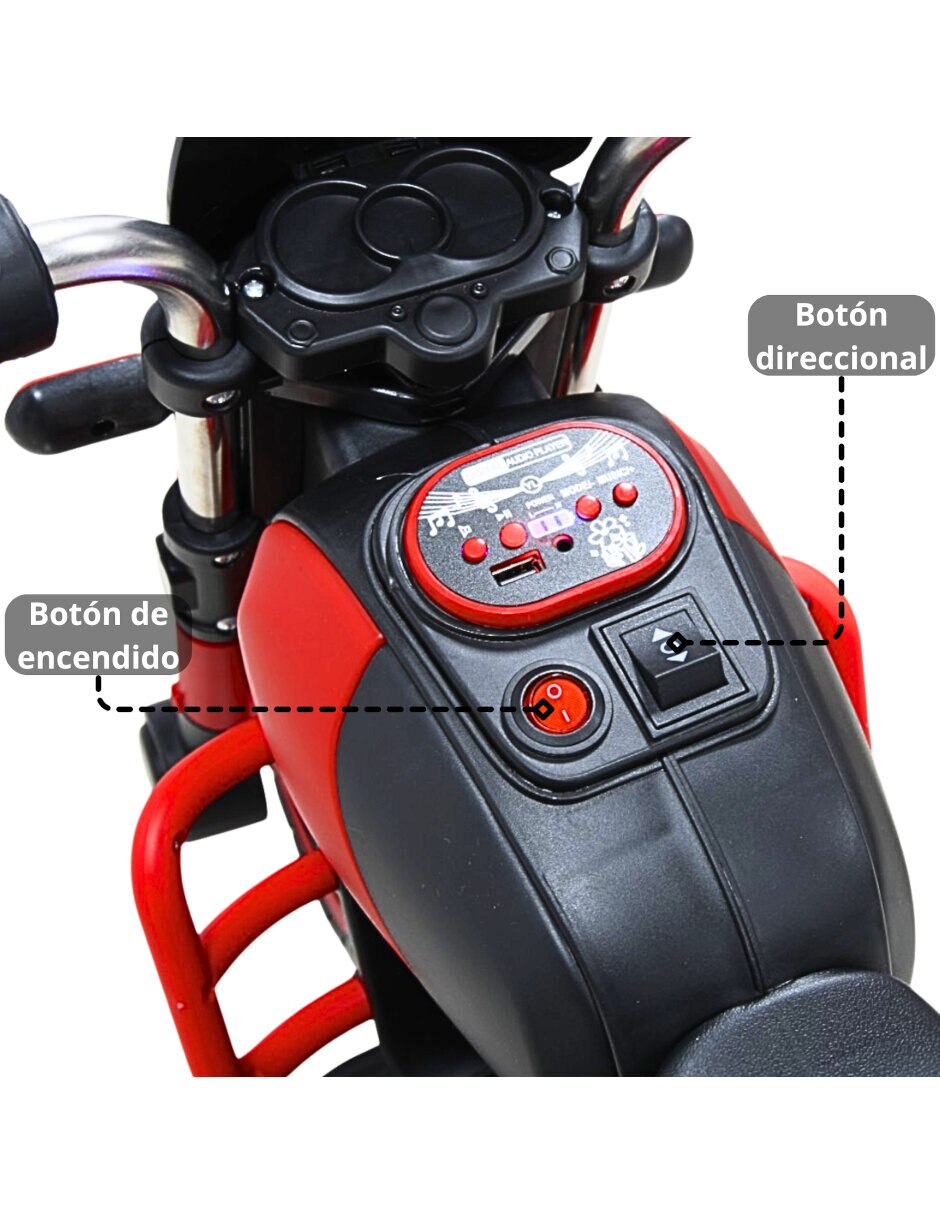 Moto montable montable con control remoto Retro 6V Bluetooth de Recargable para Infantil Unisex 6