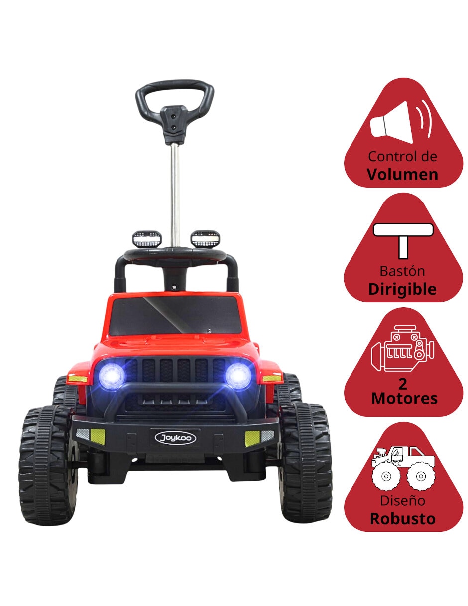 Automóvil montable montable con control remoto Bastón Dirigible Luces y Sonido Batería Recargable 12V de Recargable para Infantil Unisex 4