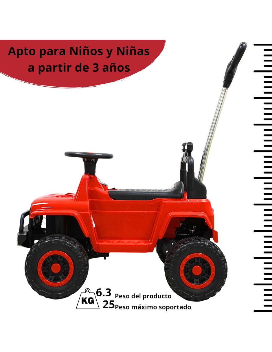 Automóvil montable montable con control remoto Bastón Dirigible Luces y Sonido Batería Recargable 12V de Recargable para Infantil Unisex 6