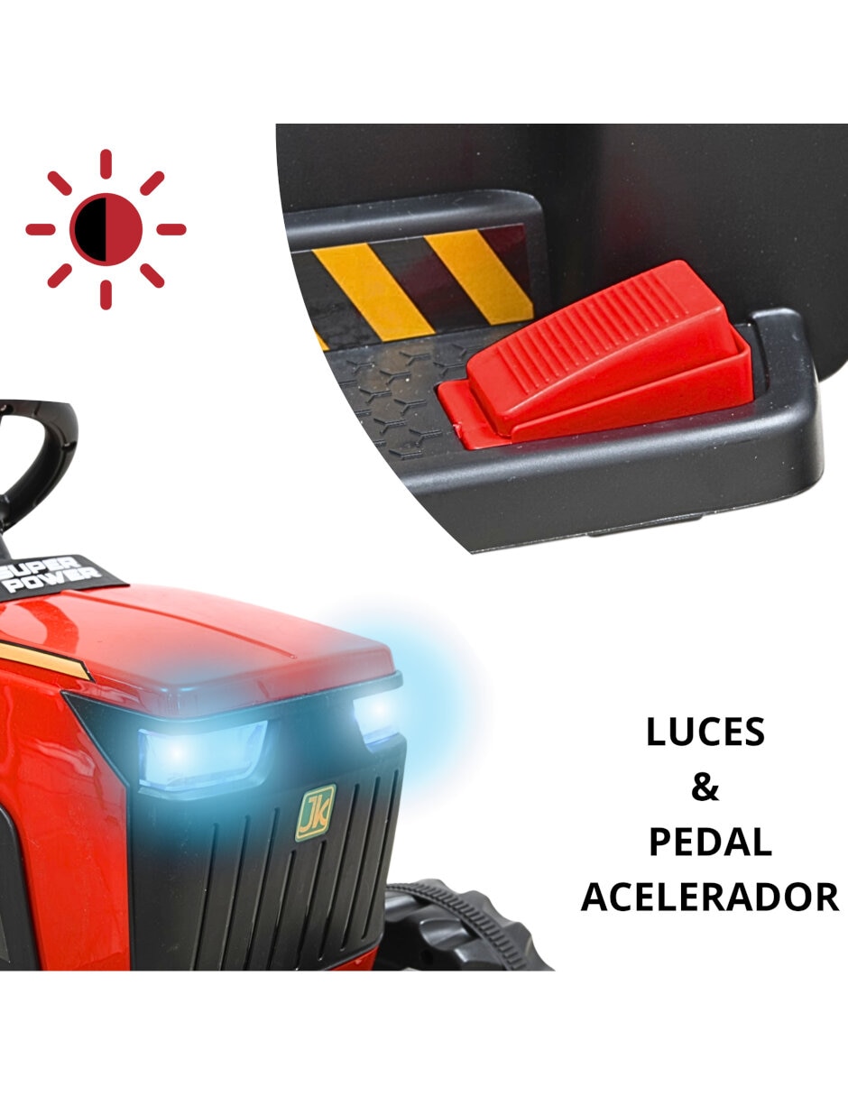 Tractor montable montable con control remoto Tractor Con Bastón de Recargable para Infantil Unisex 2