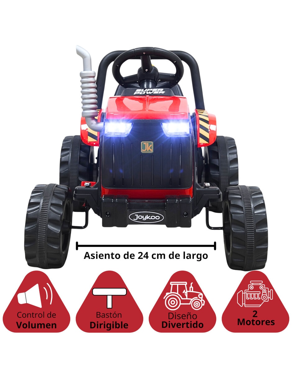 Tractor montable montable con control remoto Tractor Con Bastón de Recargable para Infantil Unisex 3