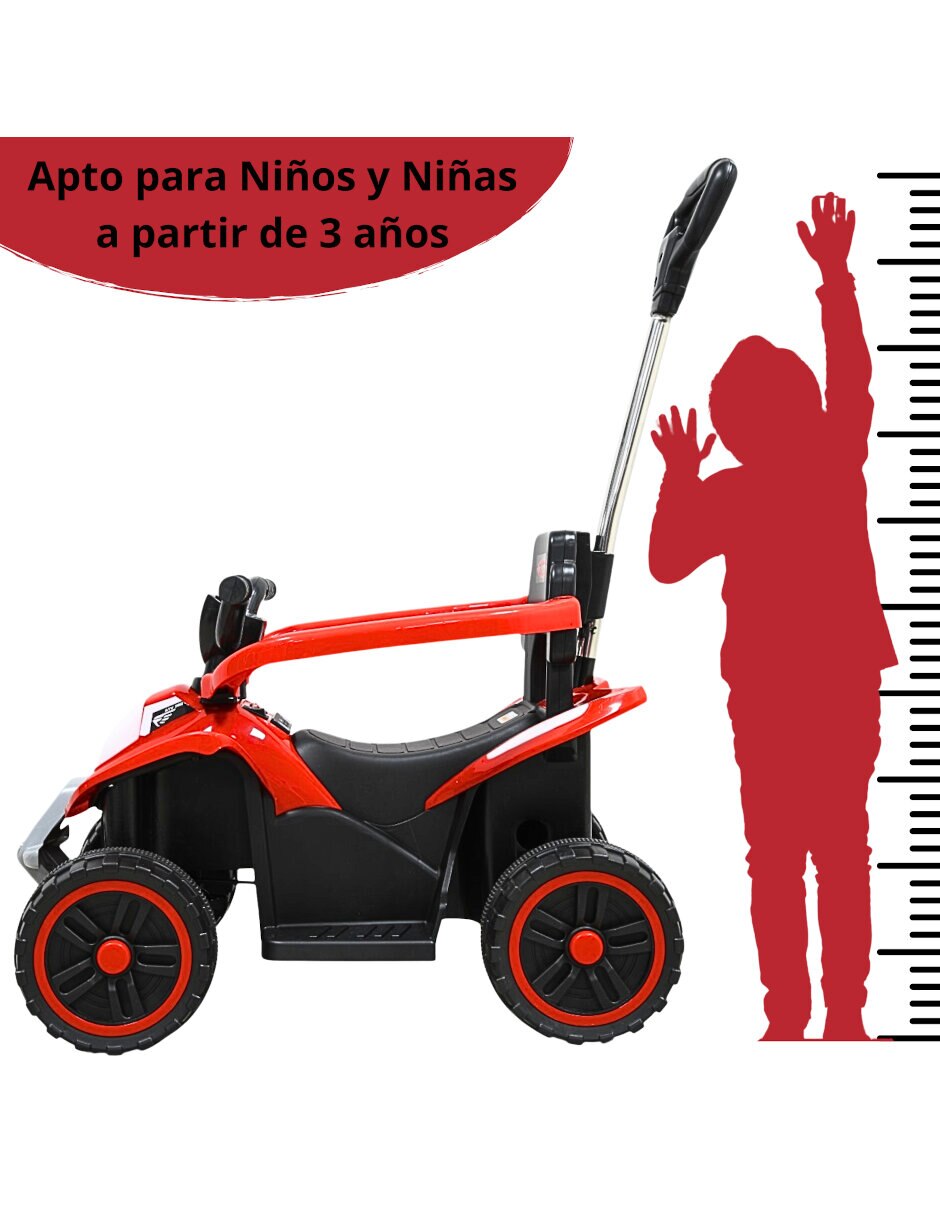 Automóvil montable montable con control remoto 6V Bastón Dirigible Desmontable Luces y Música de Recargable para Infantil Unisex 3