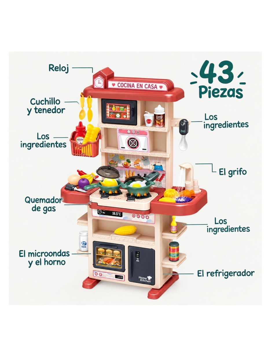 Cocina juguete con luz y sonido 2