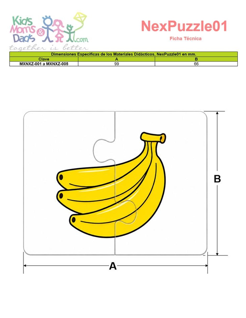 Rompecabezas frutas y verduras nexpuzzle01 4s 5
