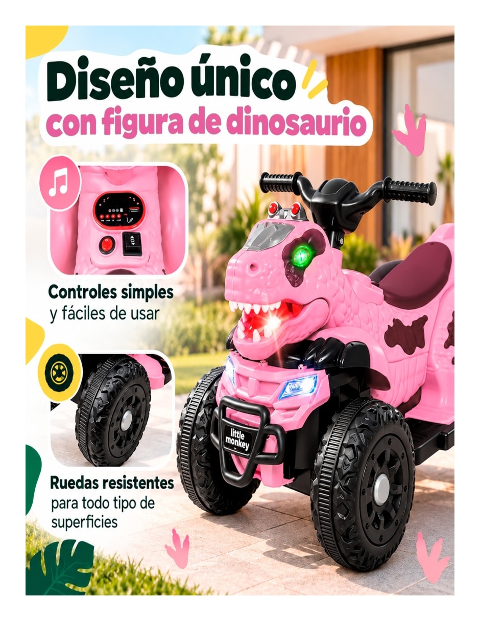 Cuatrimoto montable con control remoto de batería unisex 2