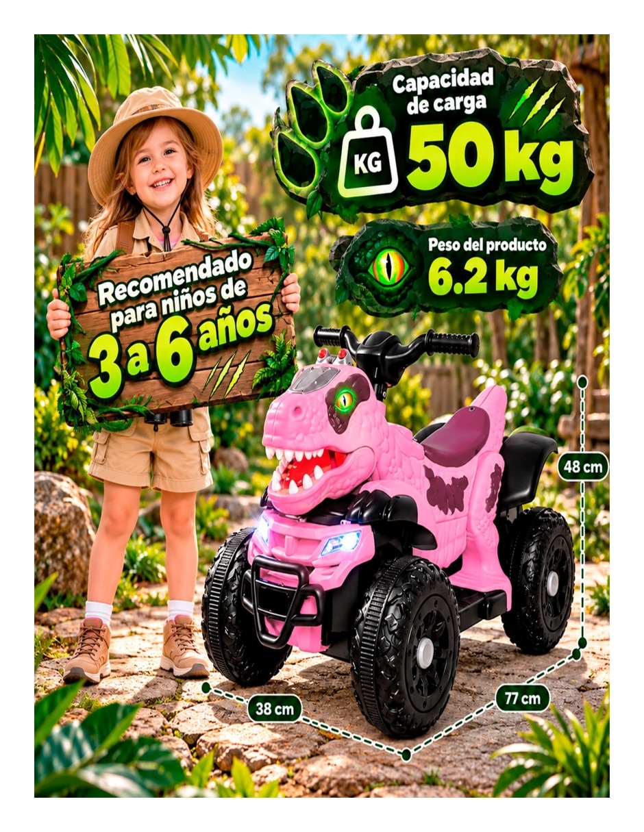 Cuatrimoto montable con control remoto de batería unisex 10