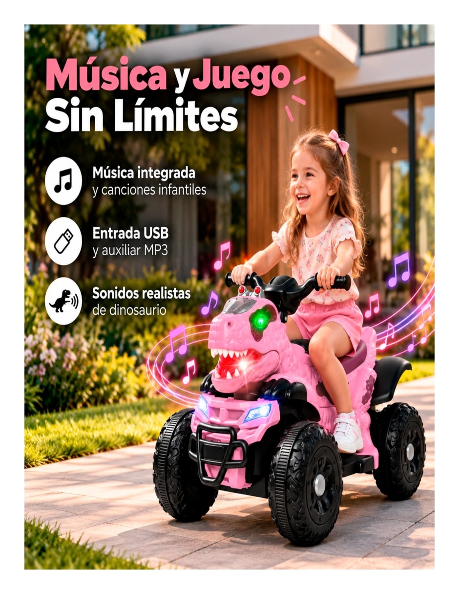 Cuatrimoto montable con control remoto de batería unisex 6